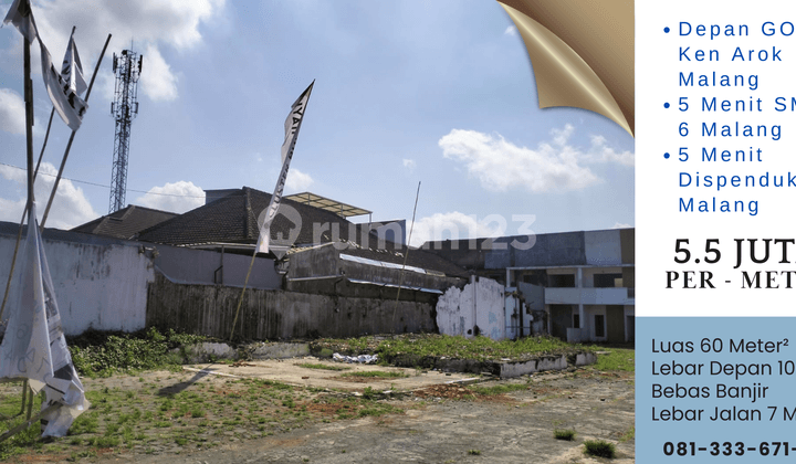 Commercial Land SHM Ready 5 Minutes from Terbuka University Malang