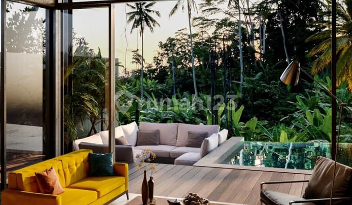 Vila dengan Pemandangan Panorama ke Hutan (Jungle) dan Matahari Terbenam