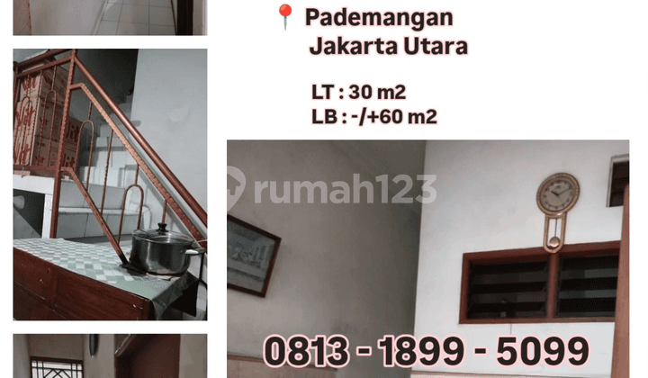 Dijual.!!! Rumah, 2 1/2 Lantai, HGB, Pademangan