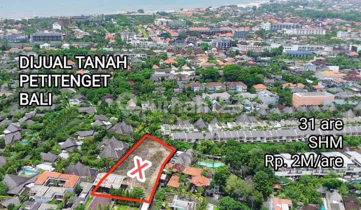 Dijual Tanah Cepat Area Luxury Villa Siap Bangun Petitenget Bali