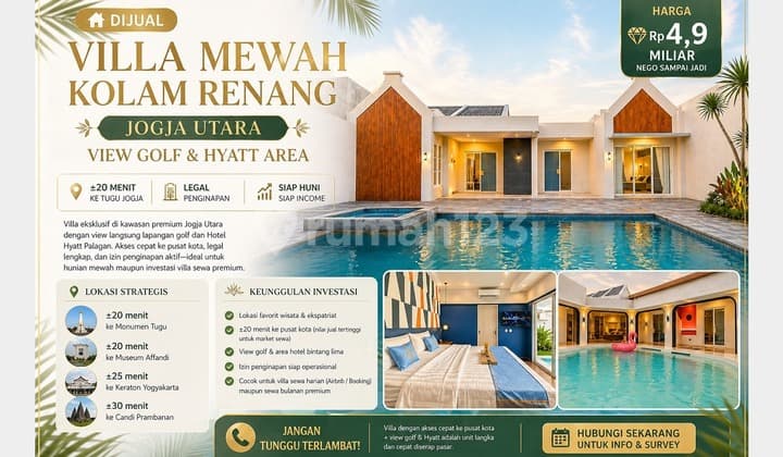 Villa Jogja Utara - Ready for Daily Income, Golf & Hyatt View