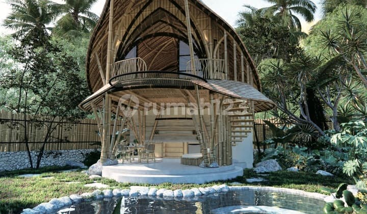 Bamboo Villa With Rice Field Views For Sale In Payangan