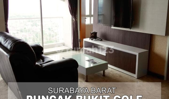 Fully Furnished City View 3BR Apartment at Puncak Bukit Golf Surabaya