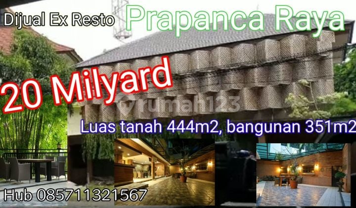 Dijual Ex Restoran di Prapanca Raya Kebayoran Baru
