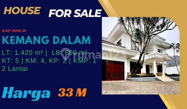 Kemang Dalam Rumah Mewah Siap Huni Dijual Murah