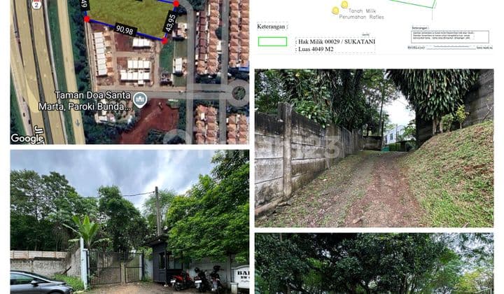 Dijual Cepat! Tanah Murah 1,5 Juta/M² di Ujung Rafless Hill Cibubur ( Akses Rafless Hill ) - Dekat Tol!