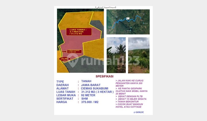 Selling 3 Hectares of Land in Ciemas, Sukabumi, West Java