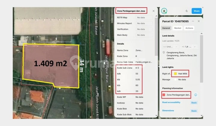 Jual Tanah di Cengkareng Barat Jakarta Barat