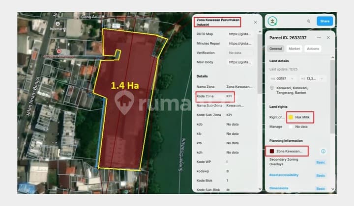 Jual Eks Pabrik Kayu Karawaci Tangerang