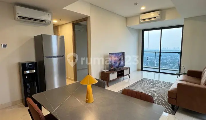 Apartemen 2 BR bangunan super mewah lantai 23 city view Upper West BSD