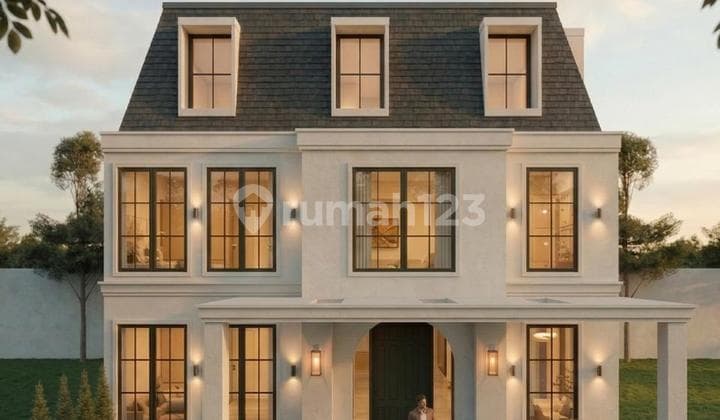 New 2.5-Story American Classic House in Alam Sutera