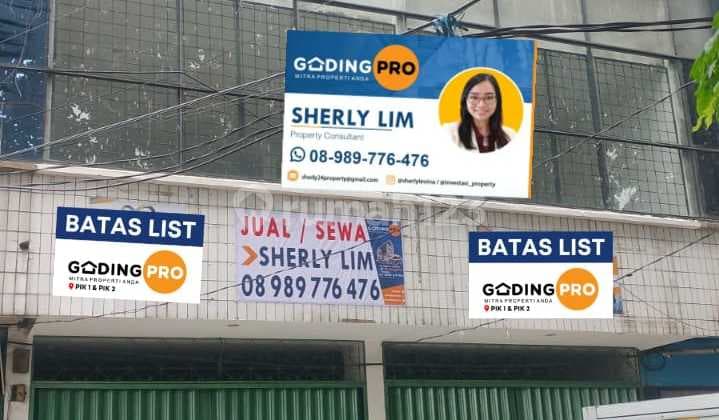 Dijual/Disewa Ruko Gandeng 2 di Jalan Jembatan 3 Raya