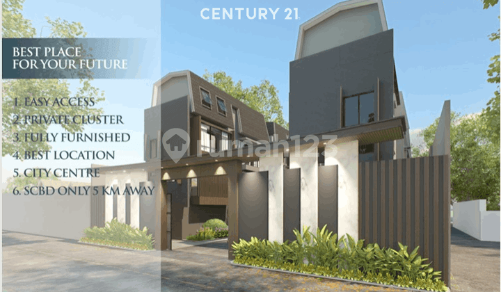 Dijual Rumah Hook Strategis 4 Lantai Harga Menarik Di Kemang