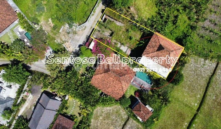 Tanah 436m2 di Lodtunduh Ubud View Sawah , Bonus Bangunan