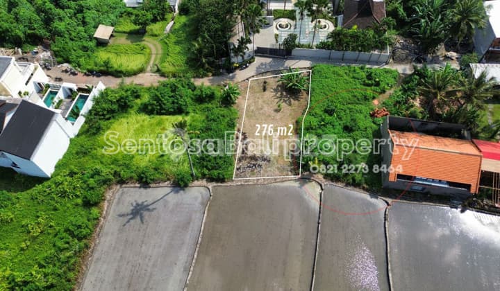 Tanah Murah di Ubud 276M2 - Lingkungan Villa View Sawah
