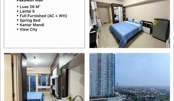 Disewakan Apartemen Full Furnish Orchard Studio Pakuwon Mall