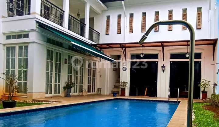 For Sale Luxury House in Ciganjur Jagakarsa - Pool, 2-Car Street, Flood-Free