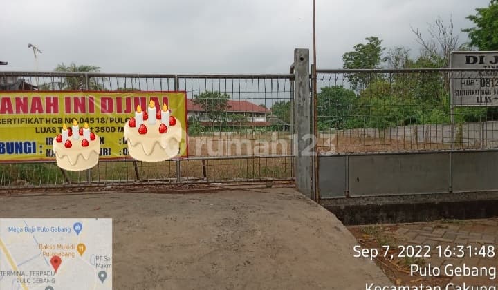 Tanah strategis di Pulau Gebang Jakarta Timur