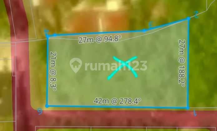 Tanah Strategis Taman Mumbul Nusa Dua bisa Split 300M2