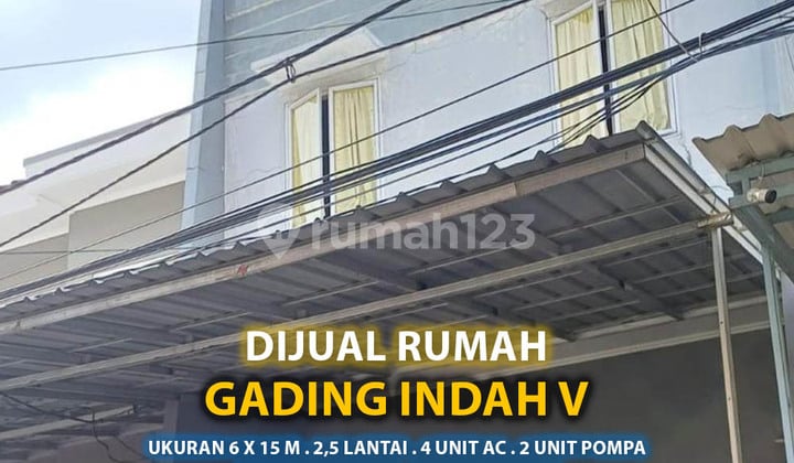 Rumah 2,5 lantai siap huni di kelapa gading