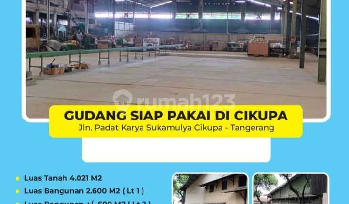 Disewakan Gudang Murah Siap Pakai Di Cikupa