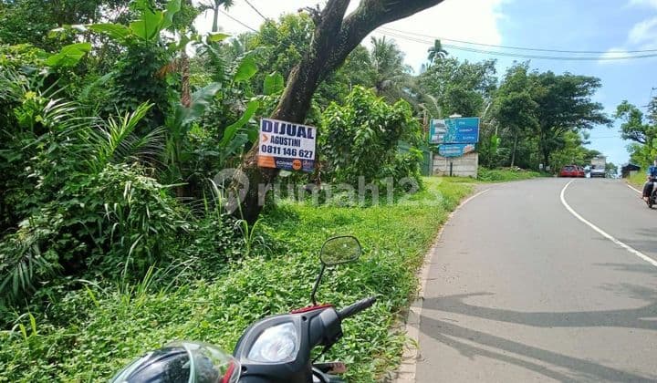 Tanah pinggir jalan jalur puncak dua strategis utk usaha ataupun villa