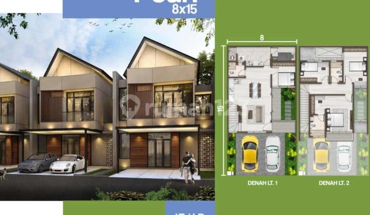 For Sale Cluster House Denver Size 8x15 Position Badan Type Pearl Pik2