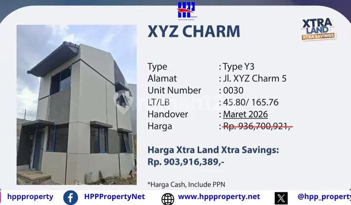 Park Serpong - Xtra Land, Xtra Savings | Xyz Charm - Type Y3 Park Serpong - Xtra Land, Xtra Savings | Xyz Charm - Type Y3