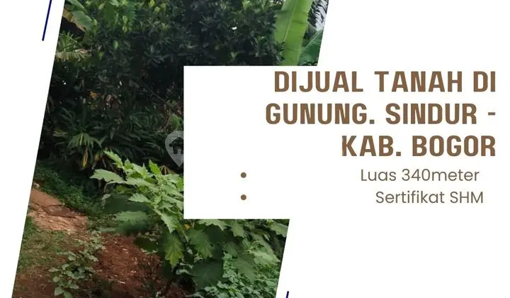 Land for Sale in Gunung. Sindur - Bogor Regency