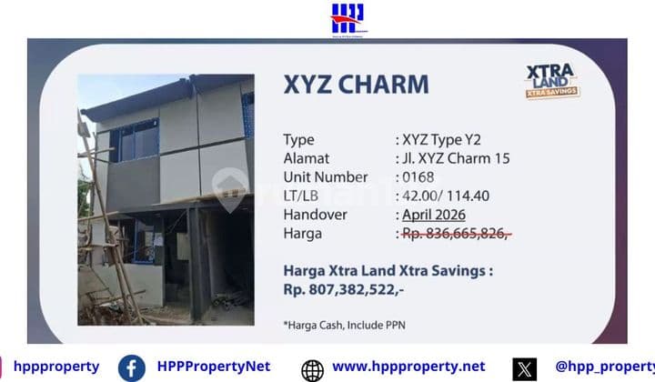 Park Serpong - Xtra Land Xtra Savings | Xyz Charm - Type Y2