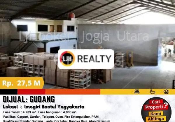 Competitive Price Large Warehouse in Imogiri Bantul Yogyakarta