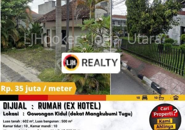 Strategic ex-hotel house in Gowongan Kidul Yogyakarta