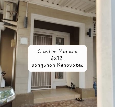 Cluster Monaco, Gading Serpong. 6x12 sudah renov.