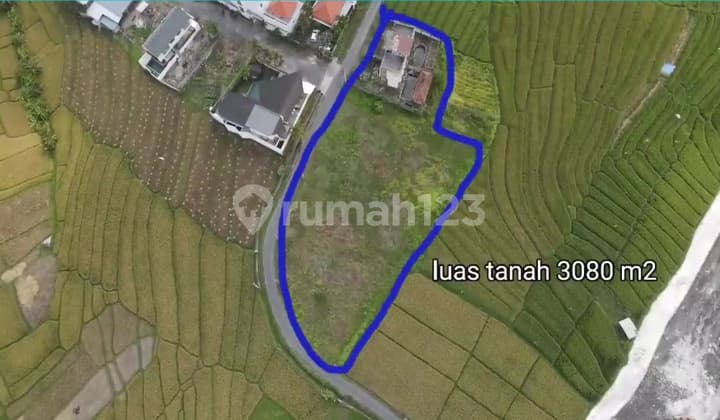 Tanah Strategis Pinggir Jalan Pantai Cemagi. Bisa Jalan Kaki Ke Pantai Dengan Pemandangan Sawah