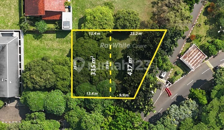 Tanah Seluas 772 m2 dengan 2 Sertifikat dalam Komplek Strategis Cinere