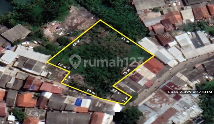 Pasar Parung Raya luas 2399 dekat ramayana ciplaz jakarta bogor Tanah