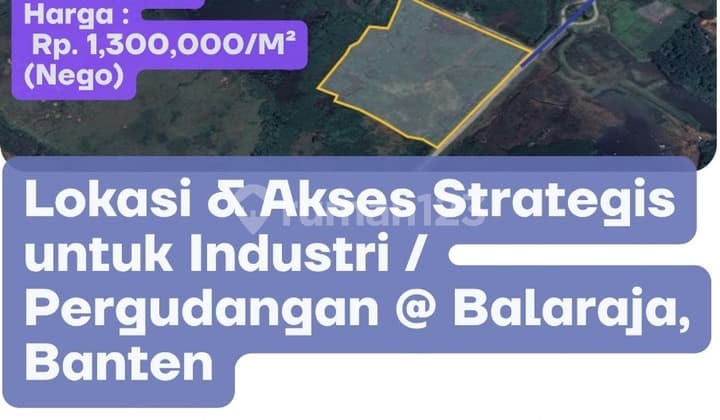 RUDY CEN Dijual tanah 2,7Ha balaraja untuk pergudangan industri
