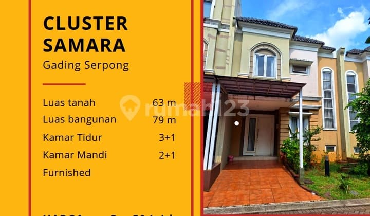 Cluster Samara Gading Serpong furnished Tangerang