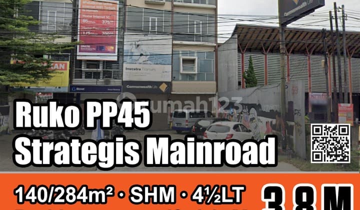 Ruko Pelajar Pejuang Gatsu, Parkir Luas, Ada Lift, Strategis