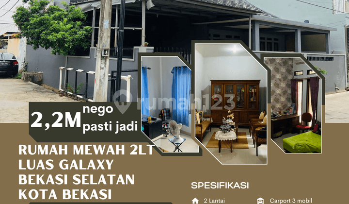 rumah mewah 2lt luas galaxy bekasi selatan kota bekasi nobanjir