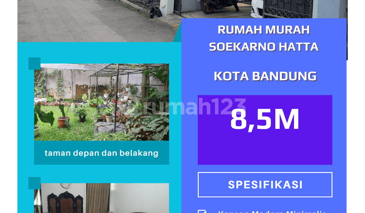 jual murah Rumah strategis 2 lantai Kokoh dalam Perumahan Sekelimus Soekarno Hatta