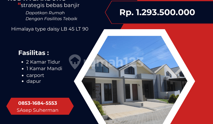 Rumah ready d soekarno hatta kodya bandung strategis bebas banjir