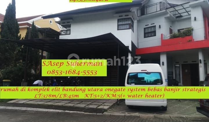 Dijual Murah Rumah di Komplek Elit Gegerkalong Bandung Siap Huni Bebas Banjir Onegate System
