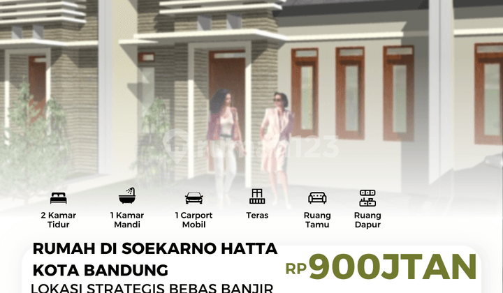 rumah ready di soekarno hatta kota bandung strategis bebas banjir