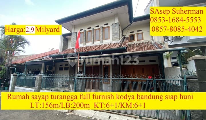 Rumah sayap turangga full furnish kodya bandung siap huni bebas banjir
