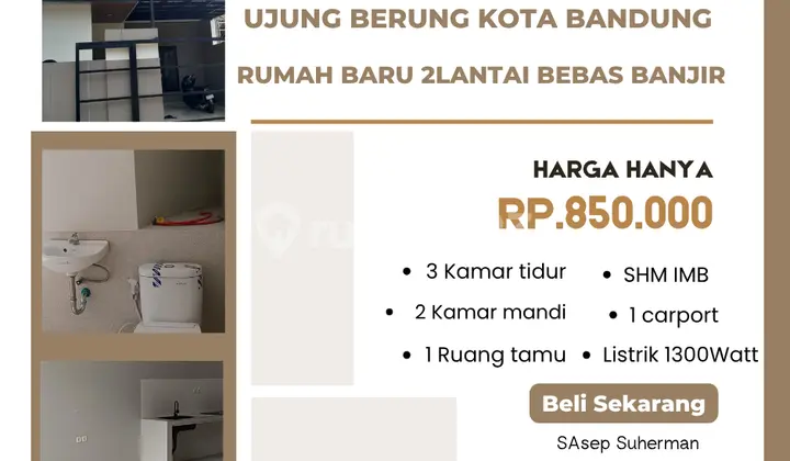 rumah SHM di cijambe indah ujung berung kota bandung bebas banjir