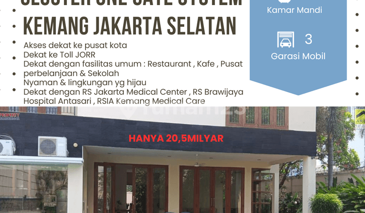 rumah Mewah luas di kemang jakarta selatan private pool nobanjir