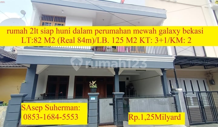 Rumah 2lt Siap Huni Dalam Perumahan Mewah Galaxy Bekasi Bebas Banjir