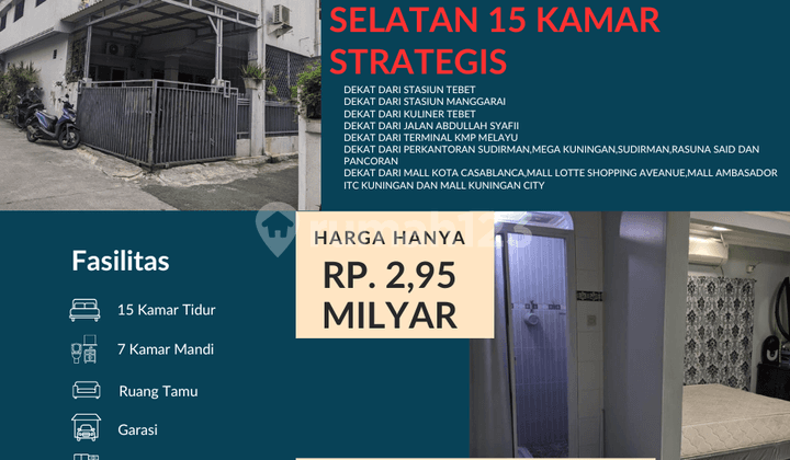 rumah kosan d bukit duri tebet jakarta selatan 15 Kamar strategis