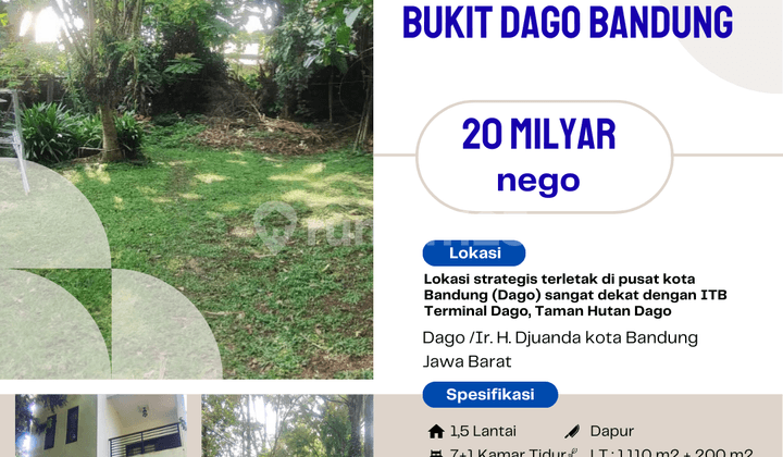 Dijual Murah Tanah Lokasi Strategis dago ir djuanda kota bandung